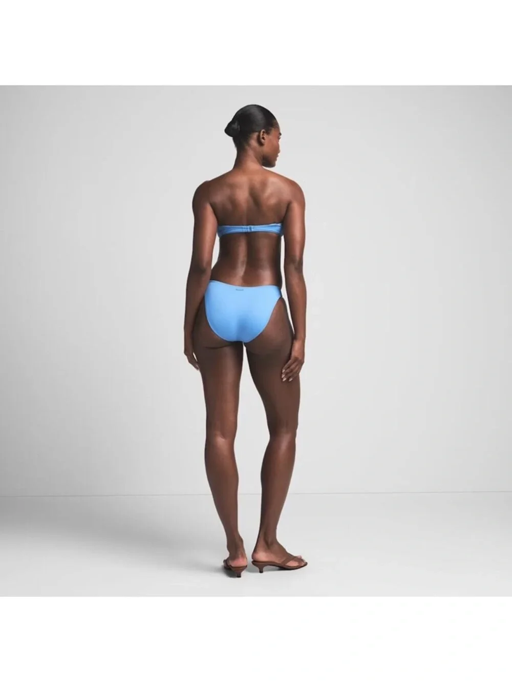Skims Signature Swim Dipped Mid Coverage Bottom Tide Medium